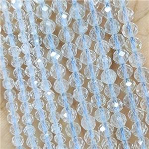 Natural Topaz Beads Faceted Round, approx 3mm dia