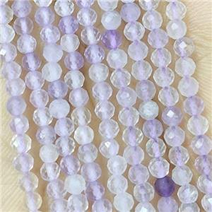 Lt.Purple Amehtyst Beads Faceted Round, approx 2mm dia