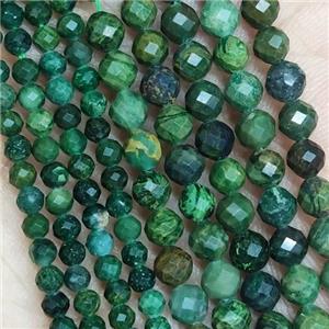 African Chrysoprase Seed Beads Faceted Round, approx 3mm dia