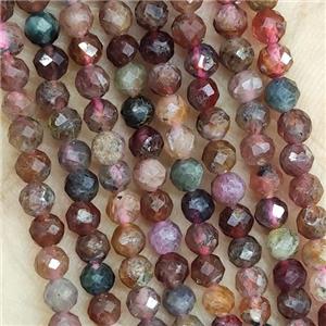 Red Spinel Beads Faceted Round, approx 2mm dia