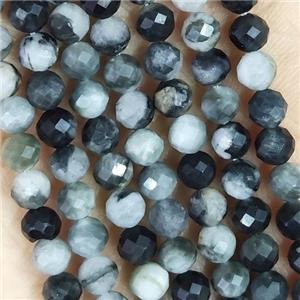 HawkEye Stone Beads Faceted Round, approx 3mm dia