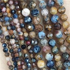 Pietersite Jasper Beads Faceted Round, approx 4mm dia