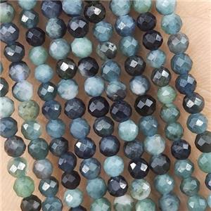 Blue Tourmaline Beads Faceted Round, approx 3mm dia