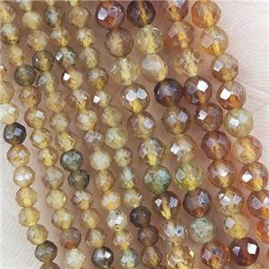 Yellow Tourmaline Beads Faceted Round, approx 2mm dia