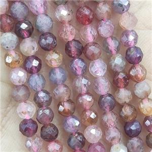 Multicolor Spinel Beads Faceted Round, approx 2mm dia