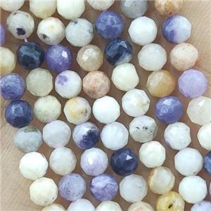 Purple Opal Beads Faceted Round, approx 2mm dia