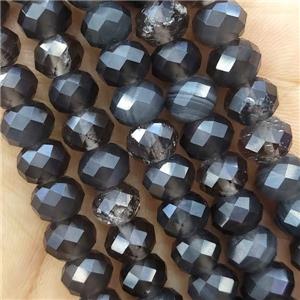 Ice Obsidian Beads Faceted Rondelle, approx 6x8mm