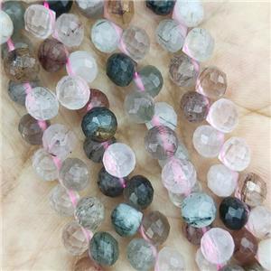 Rutilated Quartz Teardrop Beads Multicolor Topdrilled, approx 6mm