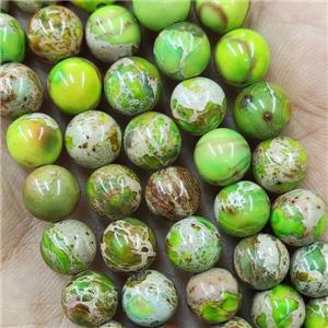 Round Olive Imperial Jasper Beads Dye, approx 10mm dia