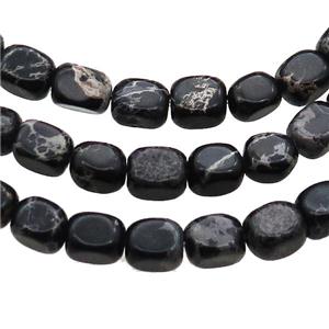 Black Imperial Jasper Beads Freeform, approx 5-7mm