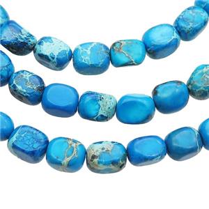 Blue Imperial Jasper Beads Freeform, approx 5-7mm