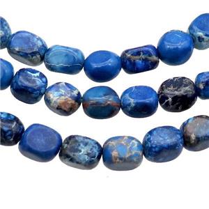 LapisBlue Imperial Jasper Beads Freeform, approx 5-7mm