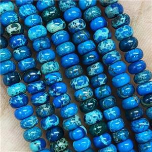 SkyBlue Imperial Jasper Rondelle Beads, approx 4x6mm