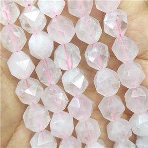 Pink Rose Quartz Beads Cut Round, approx 9-10mm