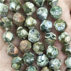 Green Rhyolite Beads Cut Round, approx 5-6mm