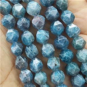 Blue Apatite Beads Cut Round, approx 7-8mm