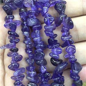 Purple Amethyst Beads Chips Freeform, approx 5-8mm, 36inch length