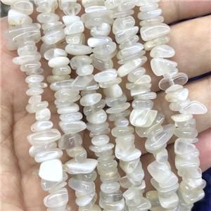 Gray MoonStone Chip Beads, approx 5-8mm, 36inch length