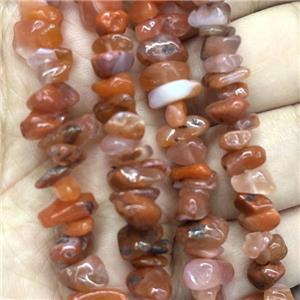 Red Carnelian Agate Chip Beads Freeform, approx 5-8mm, 36inch length