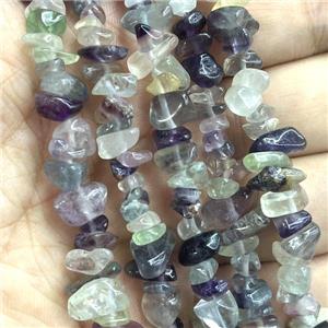 Multicolor Fluorite Chip Beads Freeform, approx 5-8mm, 36inch length