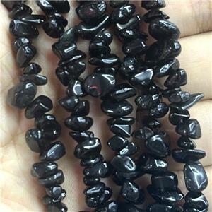 Black Onyx Agate Beads Chip Freeform, approx 5-8mm, 36inch length