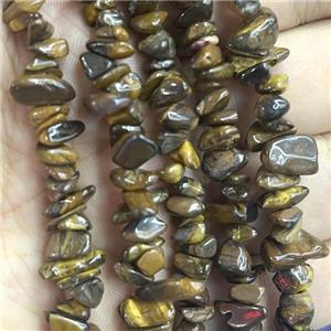 Tiger Eye Stone Beads Chip Freeform, approx 5-8mm, 36inch length