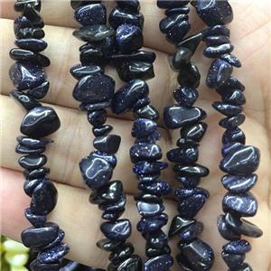 Blue Sandstone Chip Beads Freeform, approx 5-8mm, 36inch length