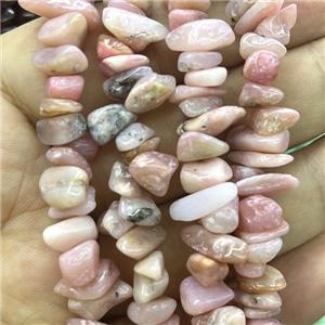 Pink Opal Chip Beads Freeform, approx 5-8mm, 36inch length
