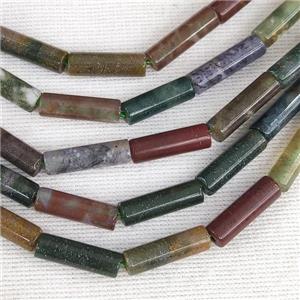 Indian Agate Tube Beads Multicolor, approx 4x13mm