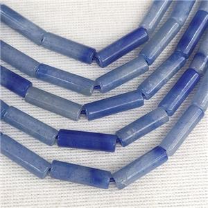 Blue Aventurine Column Beads, approx 4x13mm