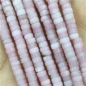 Pink Chinese Opal Heishi Beads, approx 2x4mm