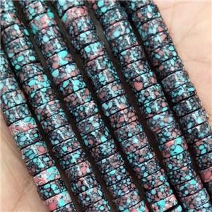 Synthetic Turquoise Heishi Beads Multicolor, approx 3x6mm