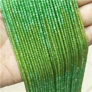 Green Cat Eye Glass Beads Faceted Round, approx 2mm dia