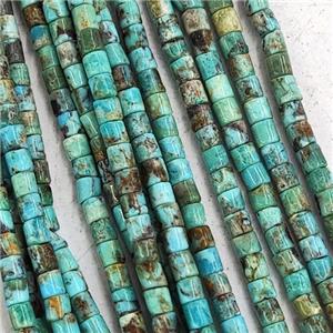 Natural Hubei Turquoise Heishi Beads Green Blue, approx 2x2mm