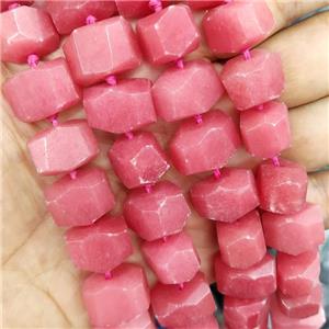Red Jade Nugget Beads Freeform Dye, approx 15-20mm