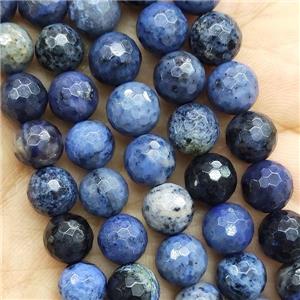 Natural Blue Dumortierite Beads Faceted Round, approx 10mm dia
