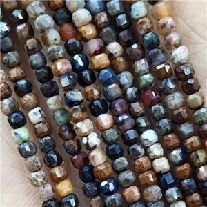 Pietersite Jasper Cube Beads, approx 2.5mm