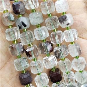 Chlorite Beads Faceted Cube, approx 7-8mm
