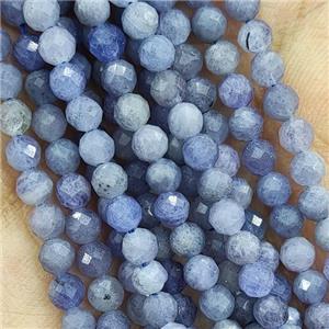 Tanzanite Beads Faceted Round AA-Grade, approx 4mm