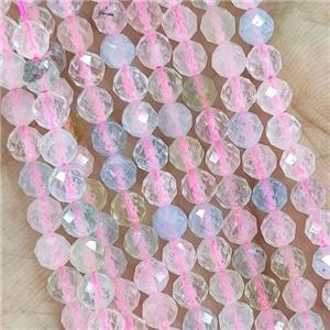 Pink Morganite Beads Faceted Round AA-Grade, approx 2mm