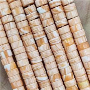 Synthetic Wood Lace Jasper Heishi Beads, approx 4mm
