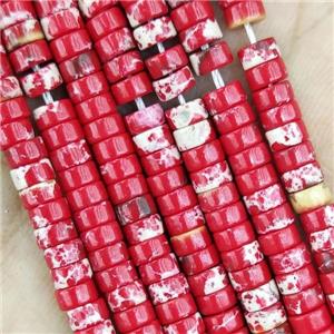 Red Dye Imperial Jasper Heishi Beads, approx 4mm