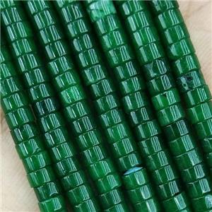 Green Dye Jade Heishi Beads, approx 4mm