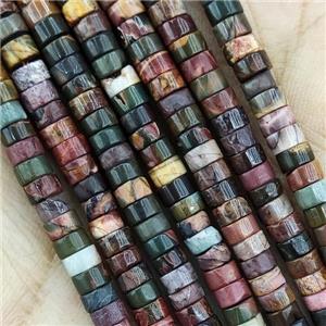 Multicolor Picasso Jasper Heishi Beads, approx 4mm