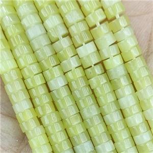Lemon Jade Heishi Beads, approx 4mm