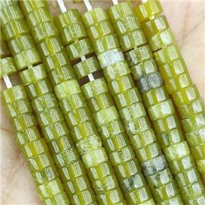 Olive Chrysoprase Heishi Beads, approx 4mm