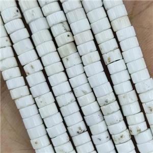 White Magnesite Turquoise Heishi Beads, approx 4mm