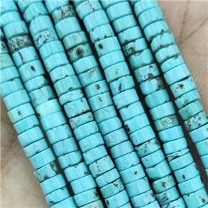 Green Magnesite Turquoise Heishi Beads, approx 4mm