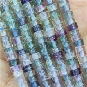 Multicolor Fluorite Heishi Beads, approx 4mm