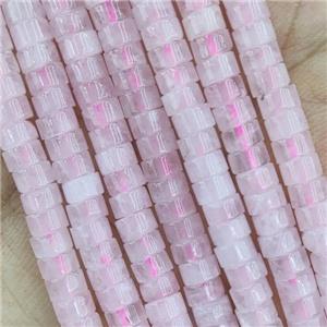 Pink Rose Quartz Heishi Beads, approx 4mm